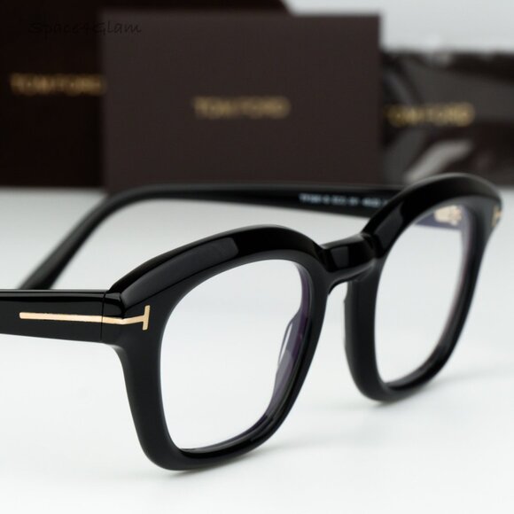 Tom Ford Women Eyeglasses Black Blue Light Block Square FT5961-B 001 BRAND NEW main image 9